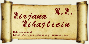 Mirjana Mihajličin vizit kartica